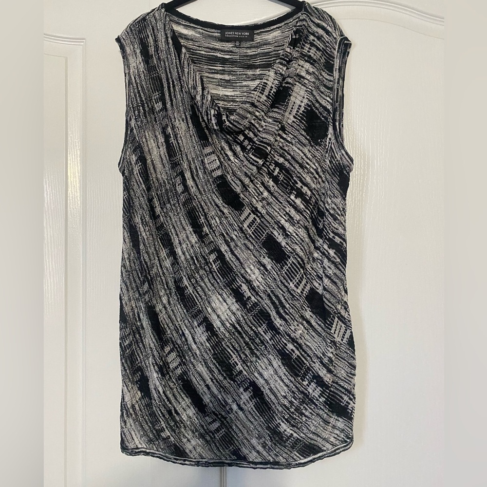 Jones New York Collection Woman Black Sweater Vest Women’s Size 2X